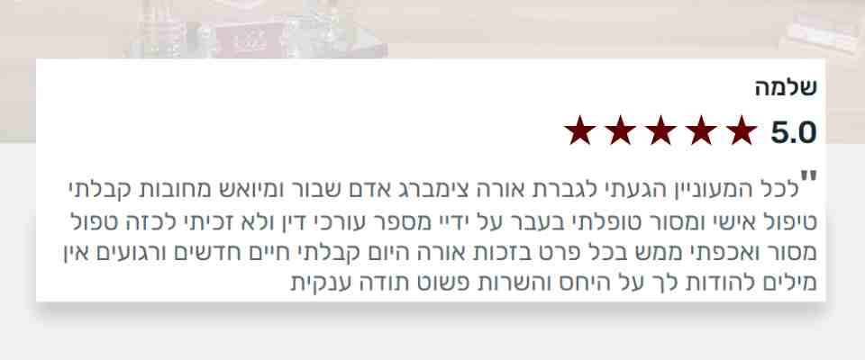 המלצת לקוח